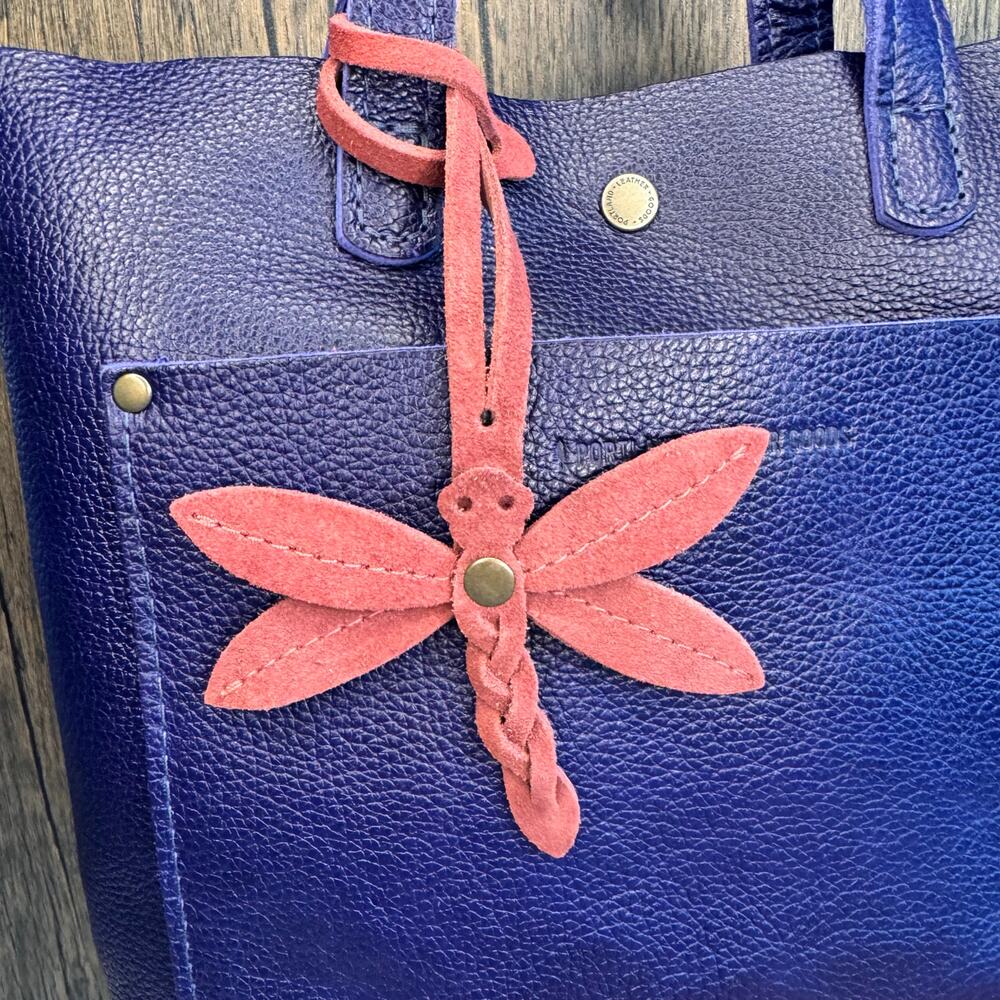 Portland Leather Dragonfly Charm RED PANDA FAST SHIP Bag Purse Charm NEW!